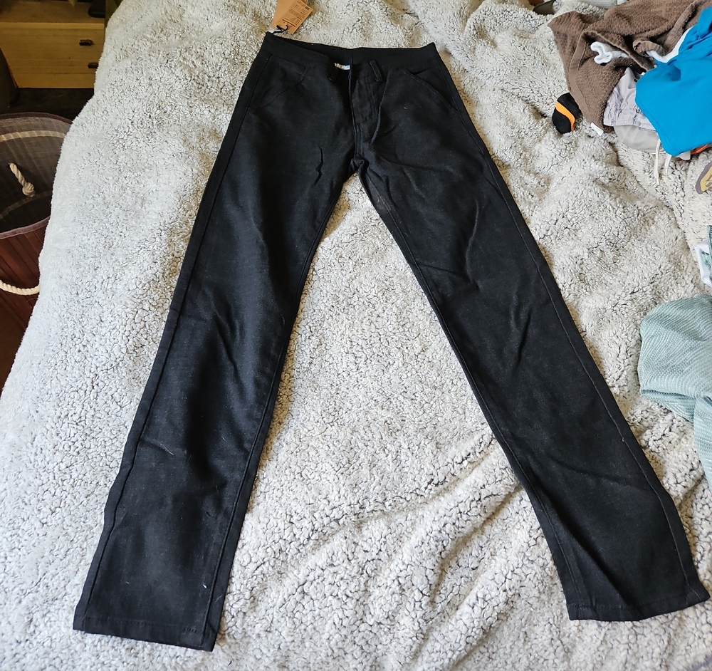 Black Straight-Leg Pants